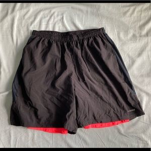 Oudike athletic shorts with lining, size M.